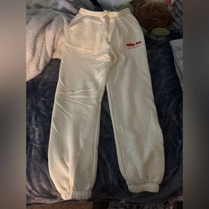 Women’s white fox sweatpants